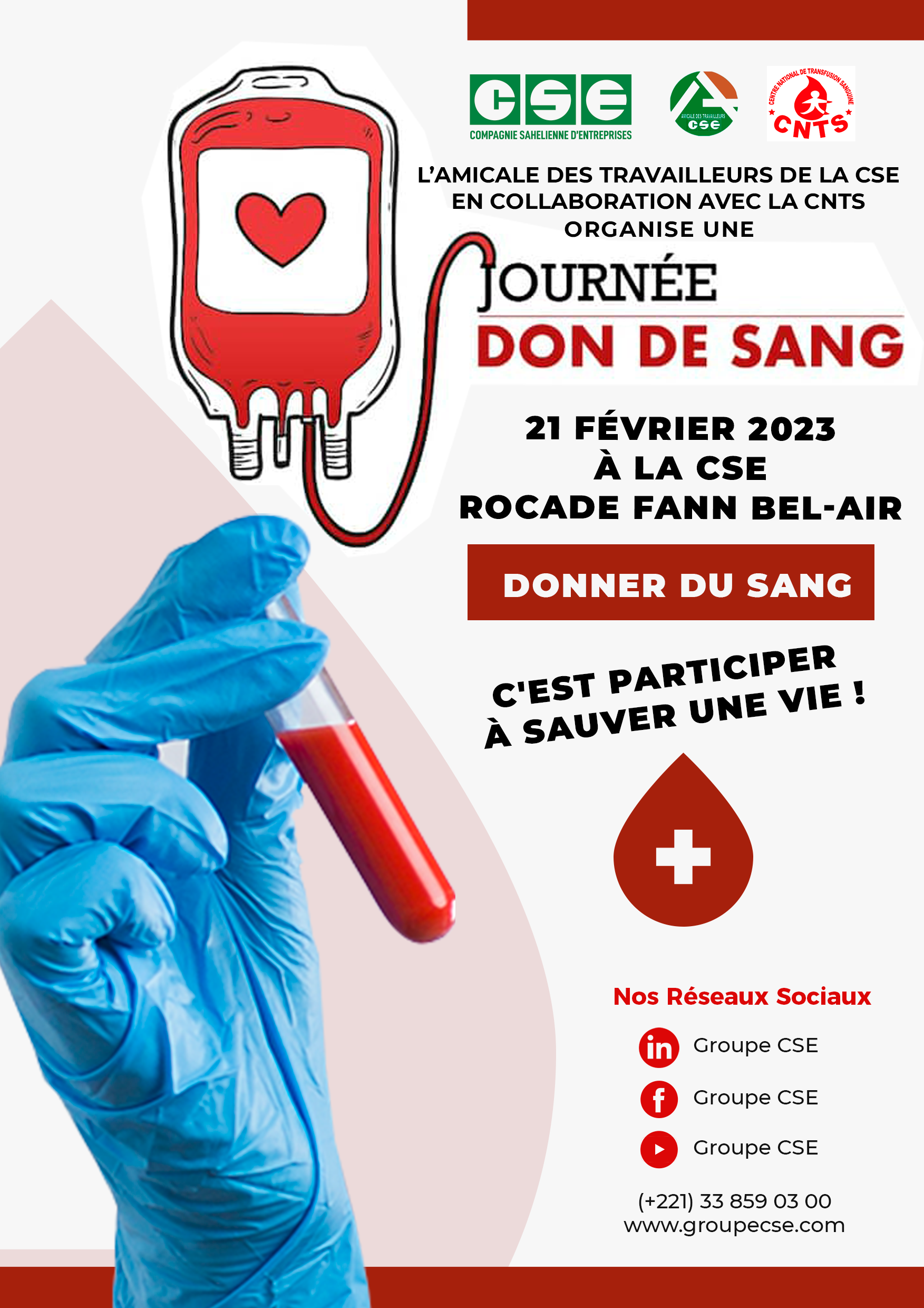Journée Don de Sang de l’Amicale des Travailleurs de la CSE